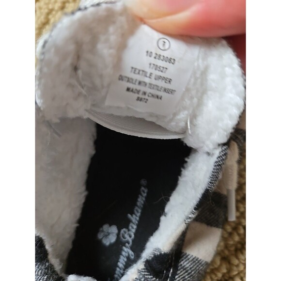 Tommy Bahama Womens Size 7 Canvas Memory Foam Casual Shoe Black Cream Preloved - Picture 6 of 16